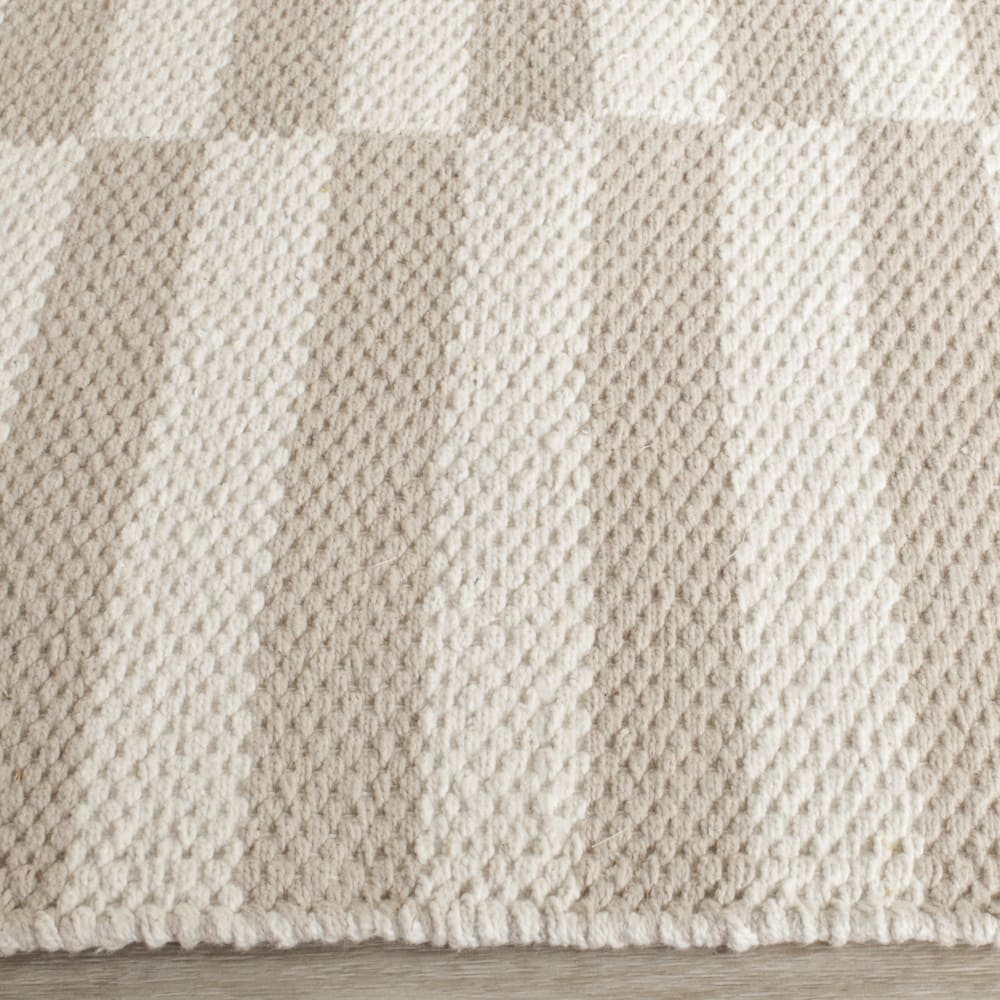 Tapis moderne en coton blanc/gris, 122 x 183 cm — vue 3