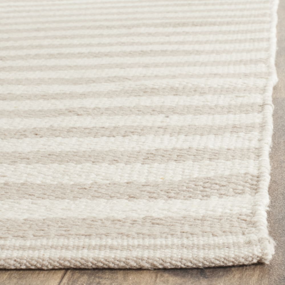 Tapis moderne en coton blanc/gris, 122 x 183 cm — vue 4