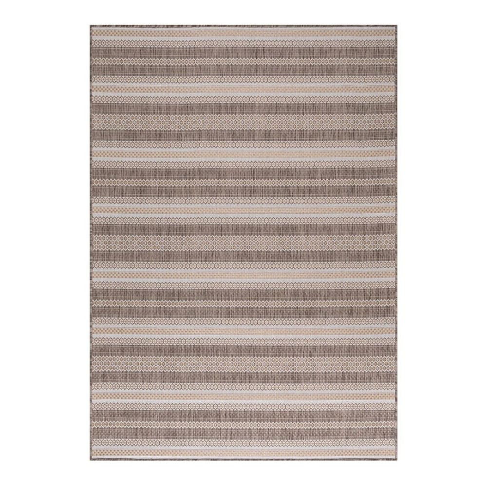 Tapis rayé design en polypropylène beige 120x170