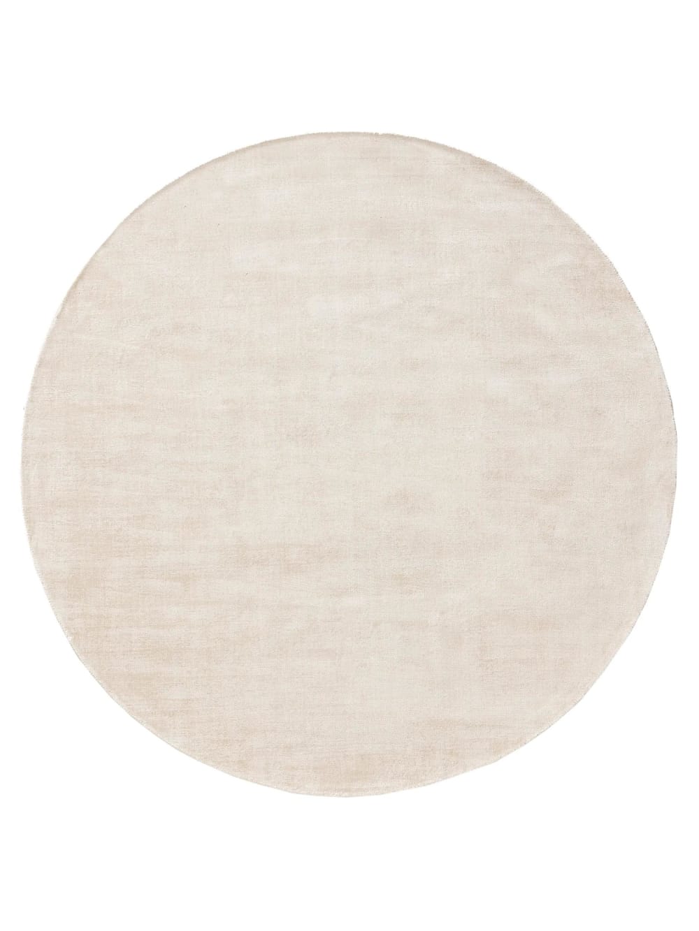 Tapis en viscose rond crème d 120