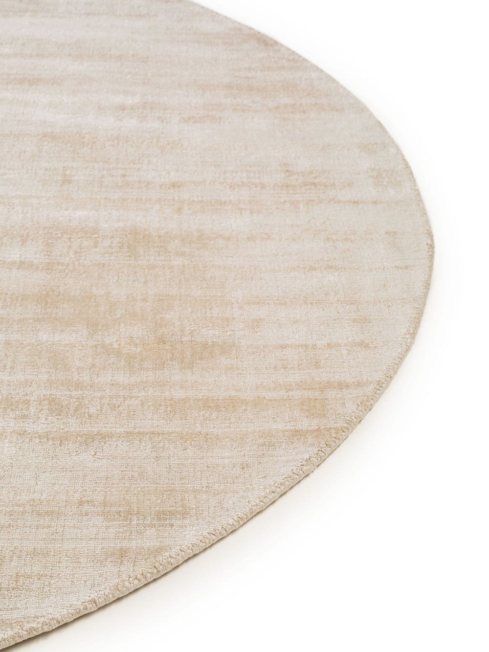 Tapis en viscose rond crème D 120 — vue 4