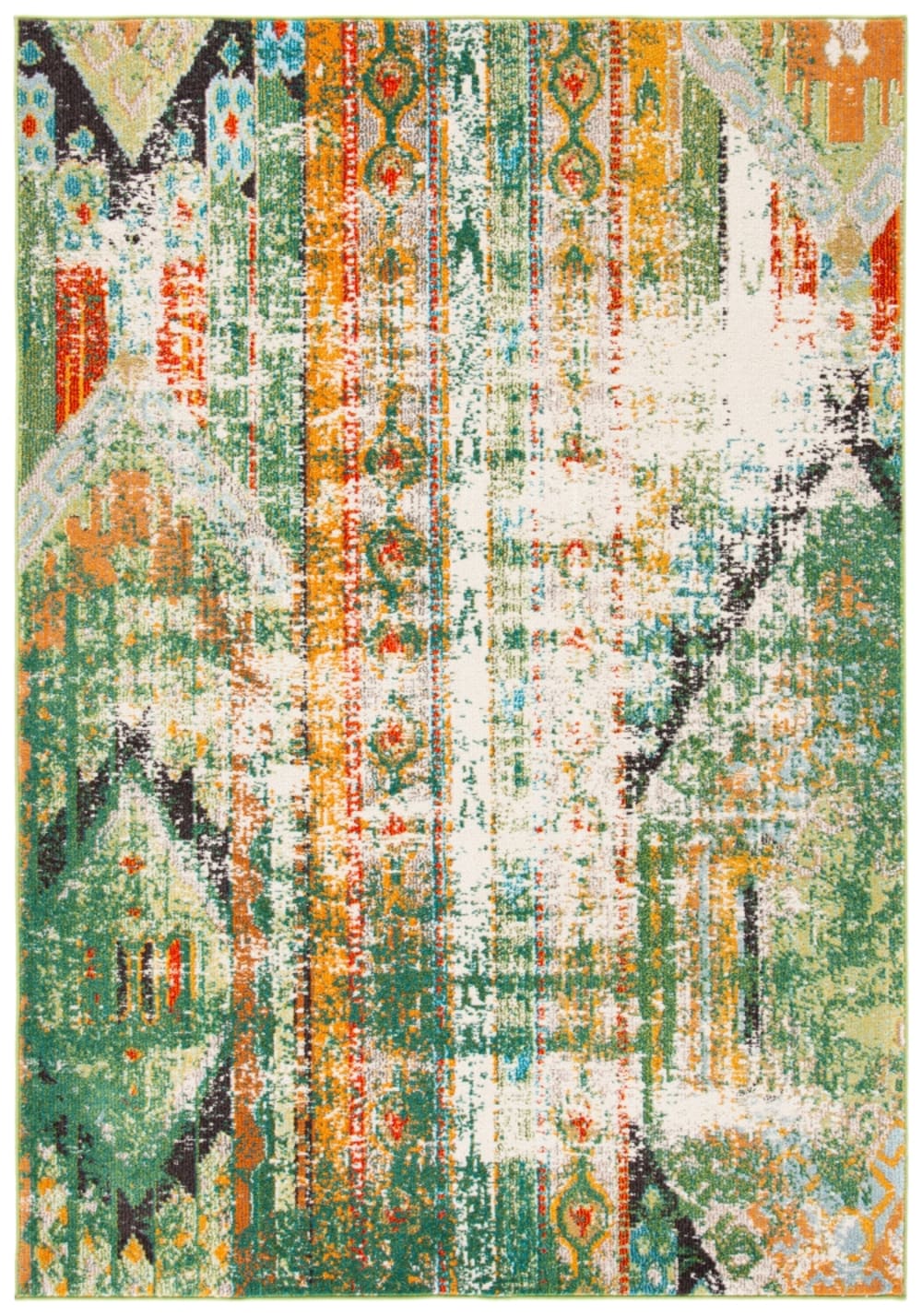 Tapis vert / orange 122