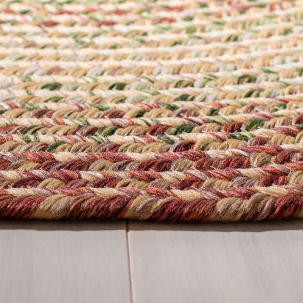 Tapis contemporain en polypropylène orange/multicolore, 122 cm — vue 4