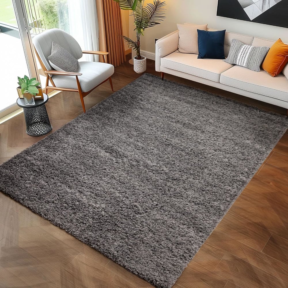 Shaggy - tapis uni à poils longs - gris 120 x 170 cm — vue 3
