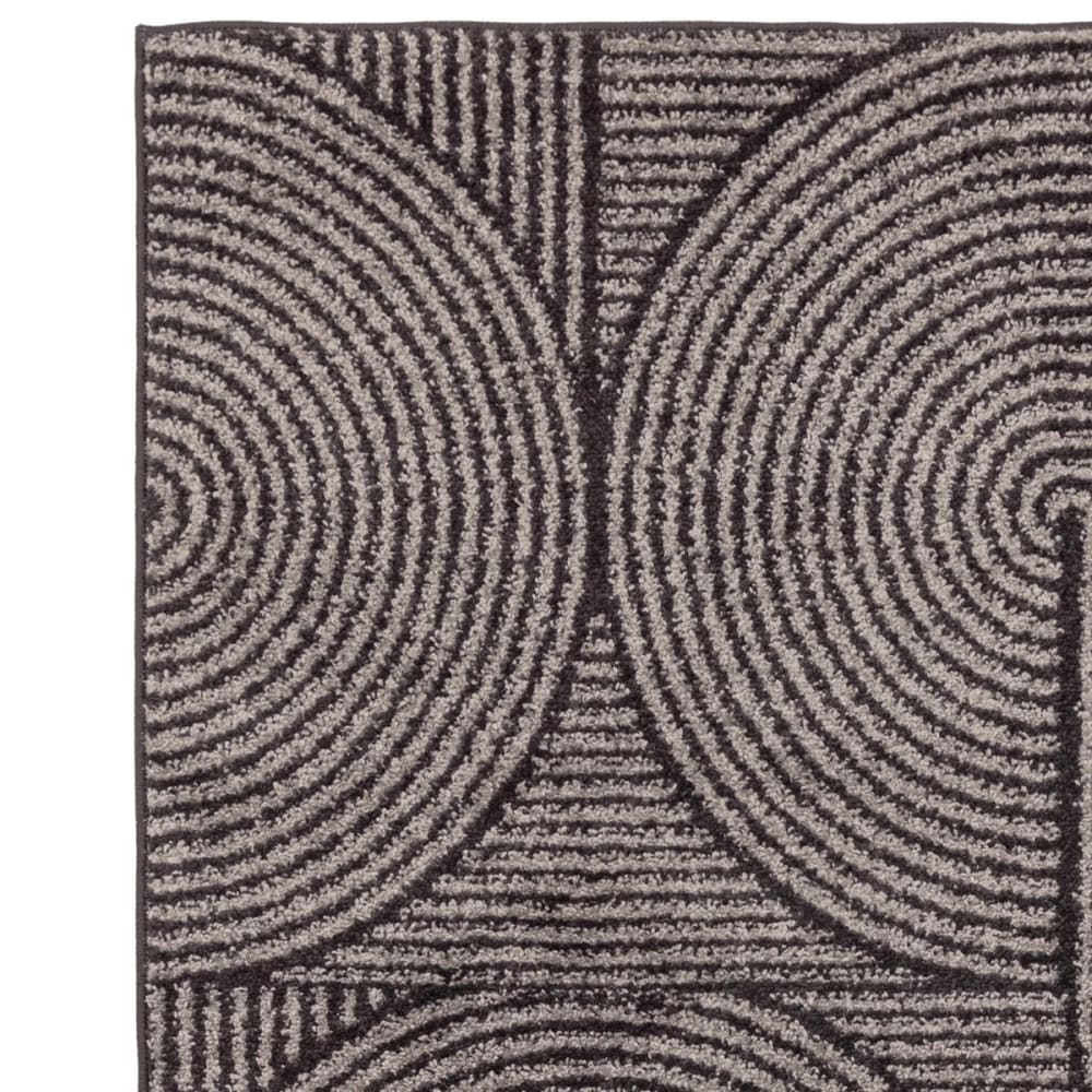 Tapis en polypropylène gris anthracite 120x170 cm — vue 4