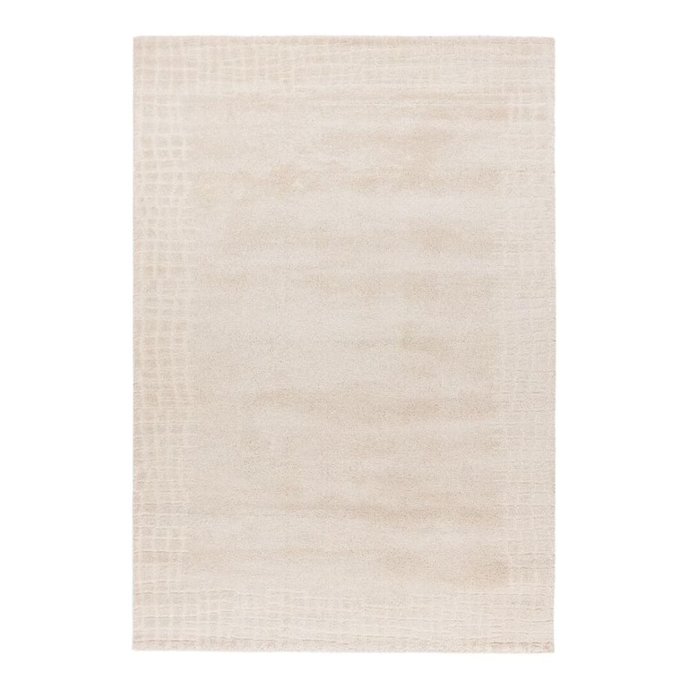 Tapis géométrique design en polypropylène crème 120x170