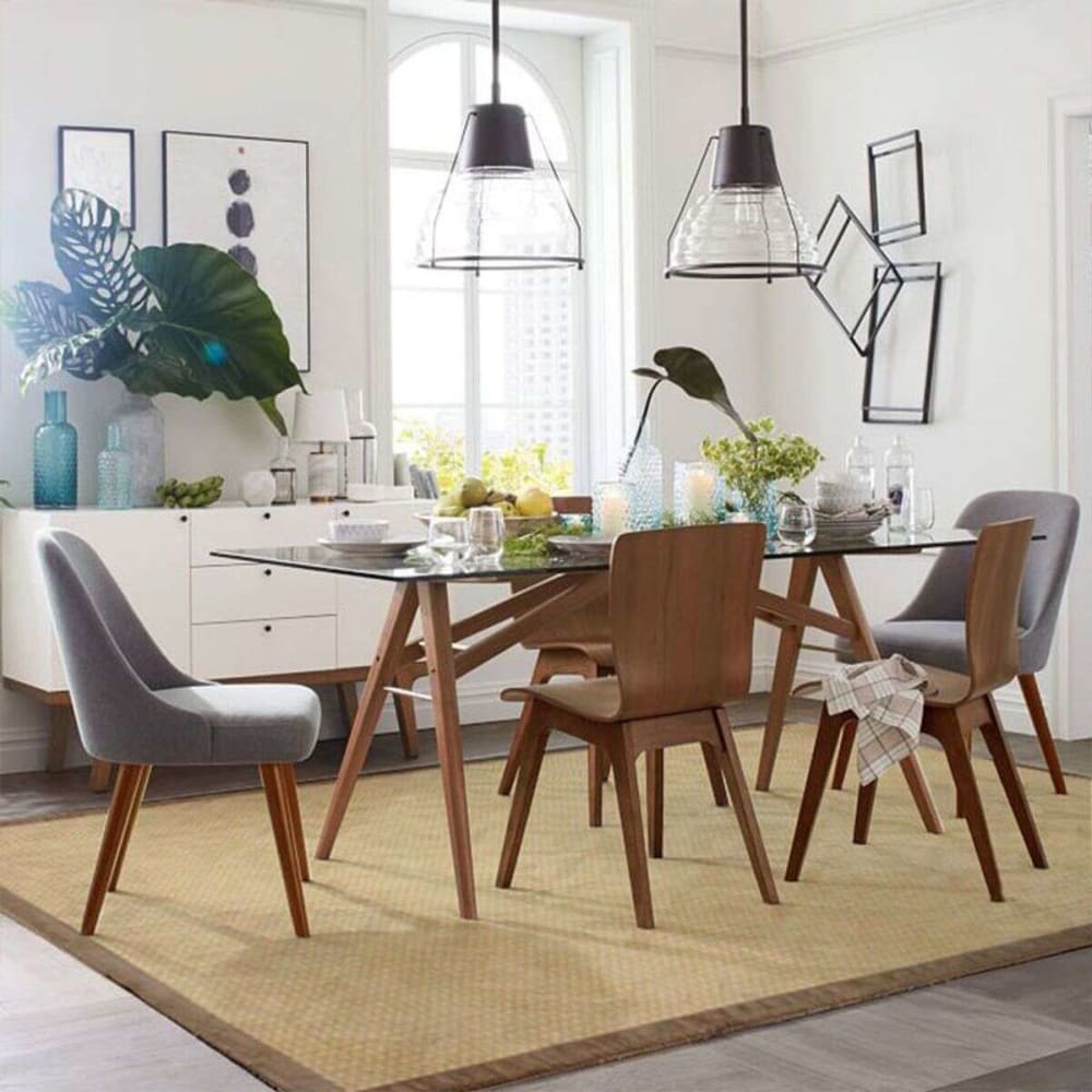 Tapis tressé pour intérieur et extérieur beige 120x170 — vue 3