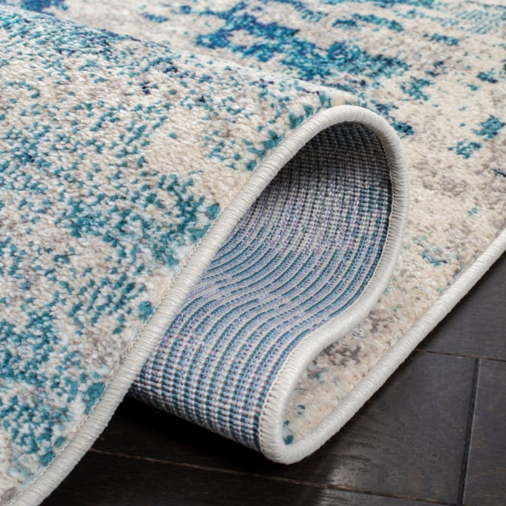 Tapis de transition en polypropylène blanc/bleu, 122 x 183 cm — vue 4