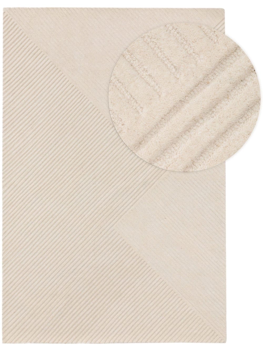Tapis de laine ivory