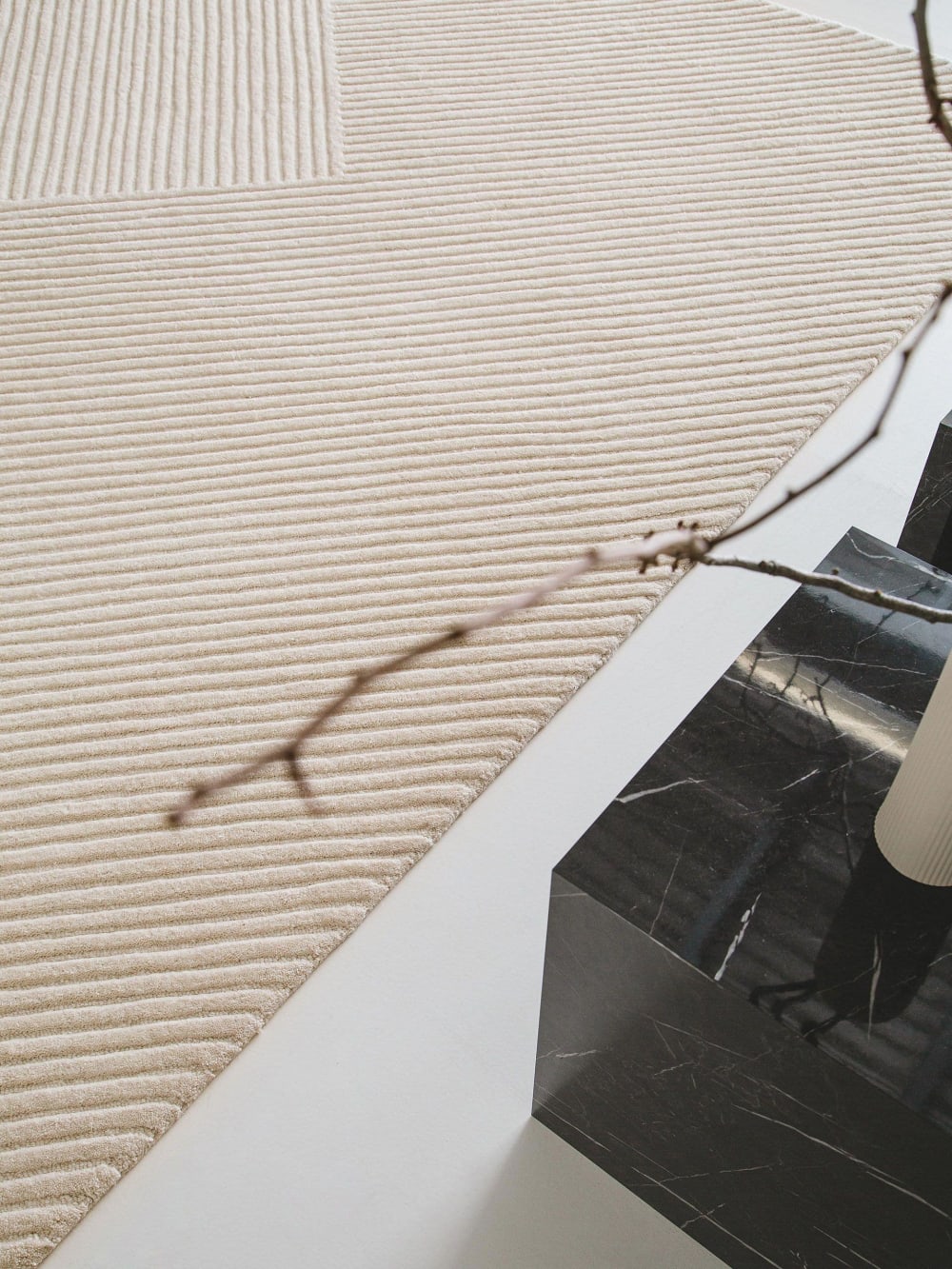 Tapis de laine ivory 120x170 — vue 3