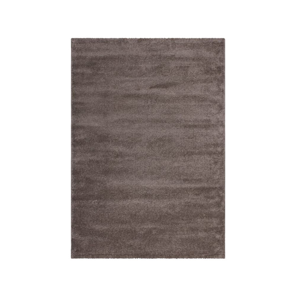 Tapis uni design en polypropylène marron 120x170