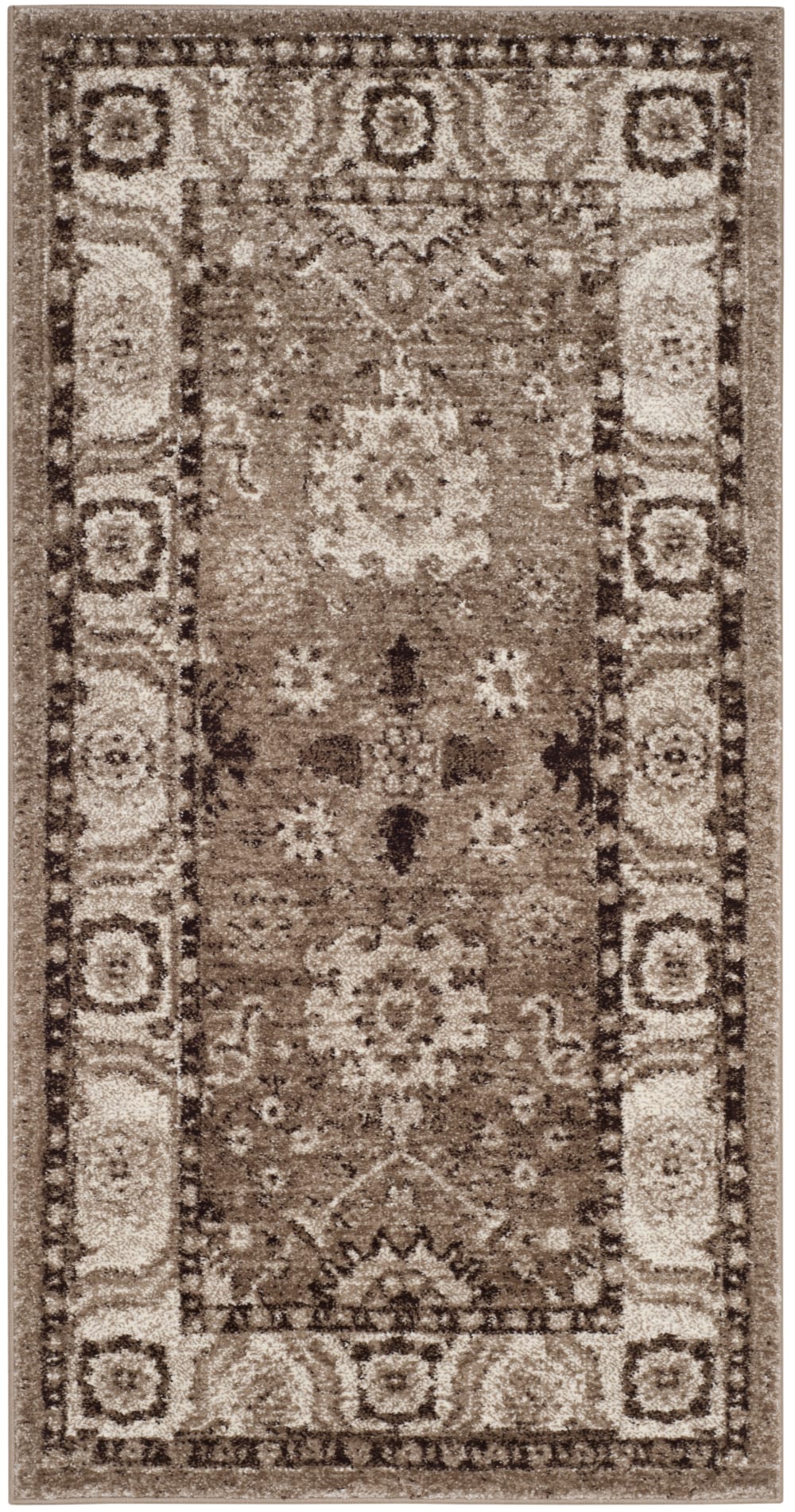 Tapis de transition en polypropylène taupe, 122 x 183 cm
