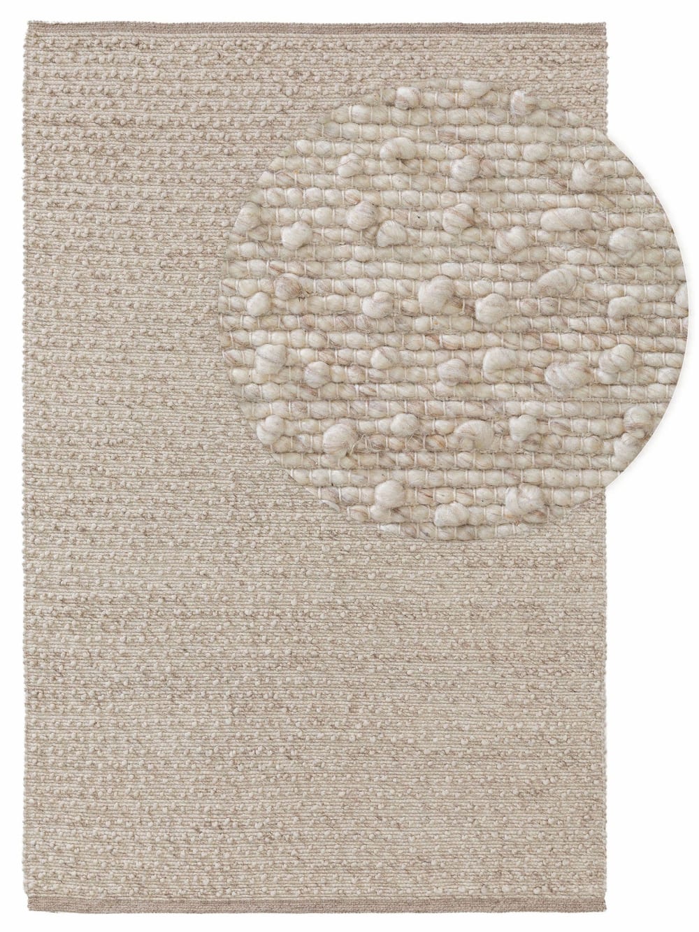 Tapis de laine beige