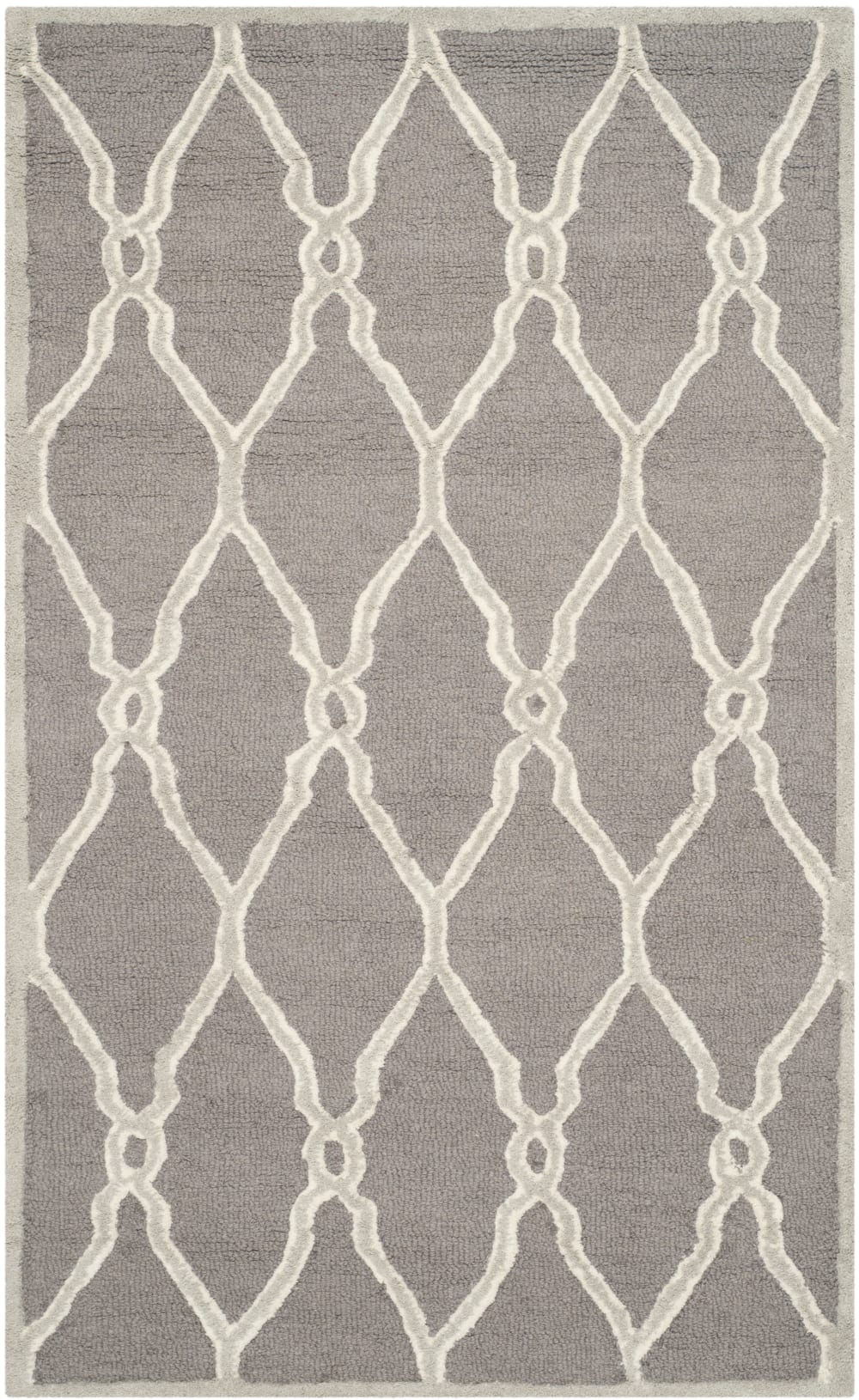 Tapis laine gris 122