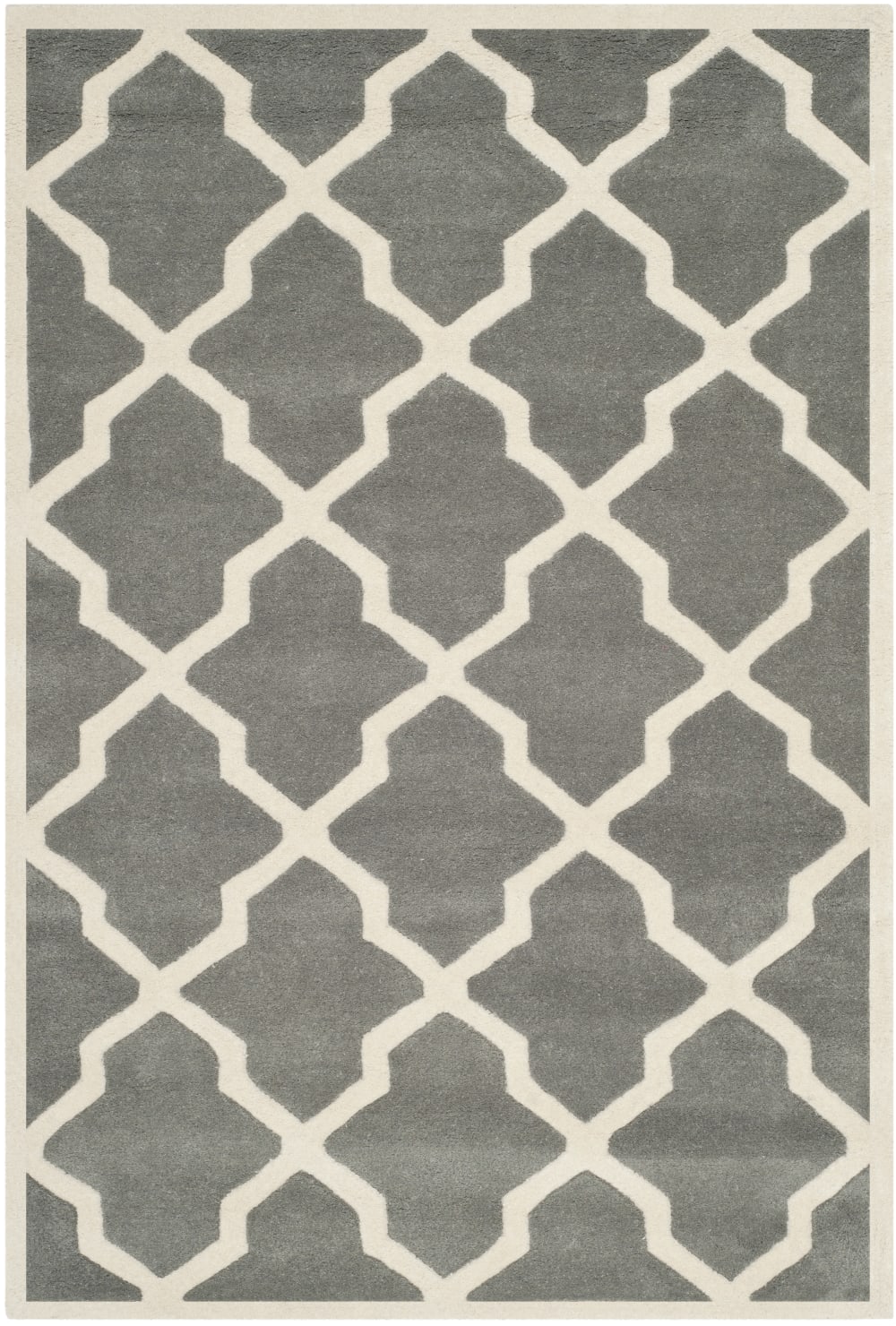 Tapis laine gris 122