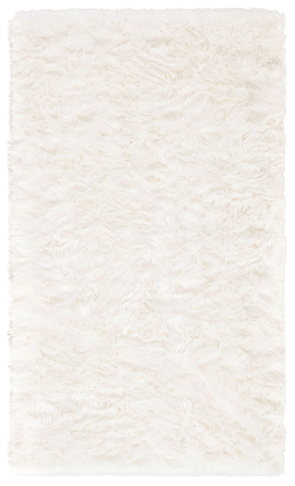 Tapis faux peau de mouton en acrylique japonais blanc, 122 x 183 cm