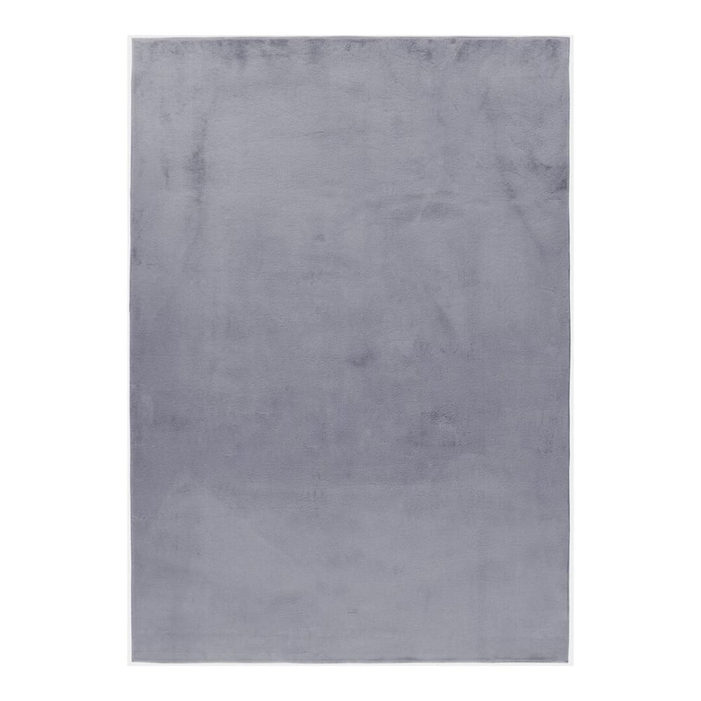 Tapis uni design en polyester gris 120x170