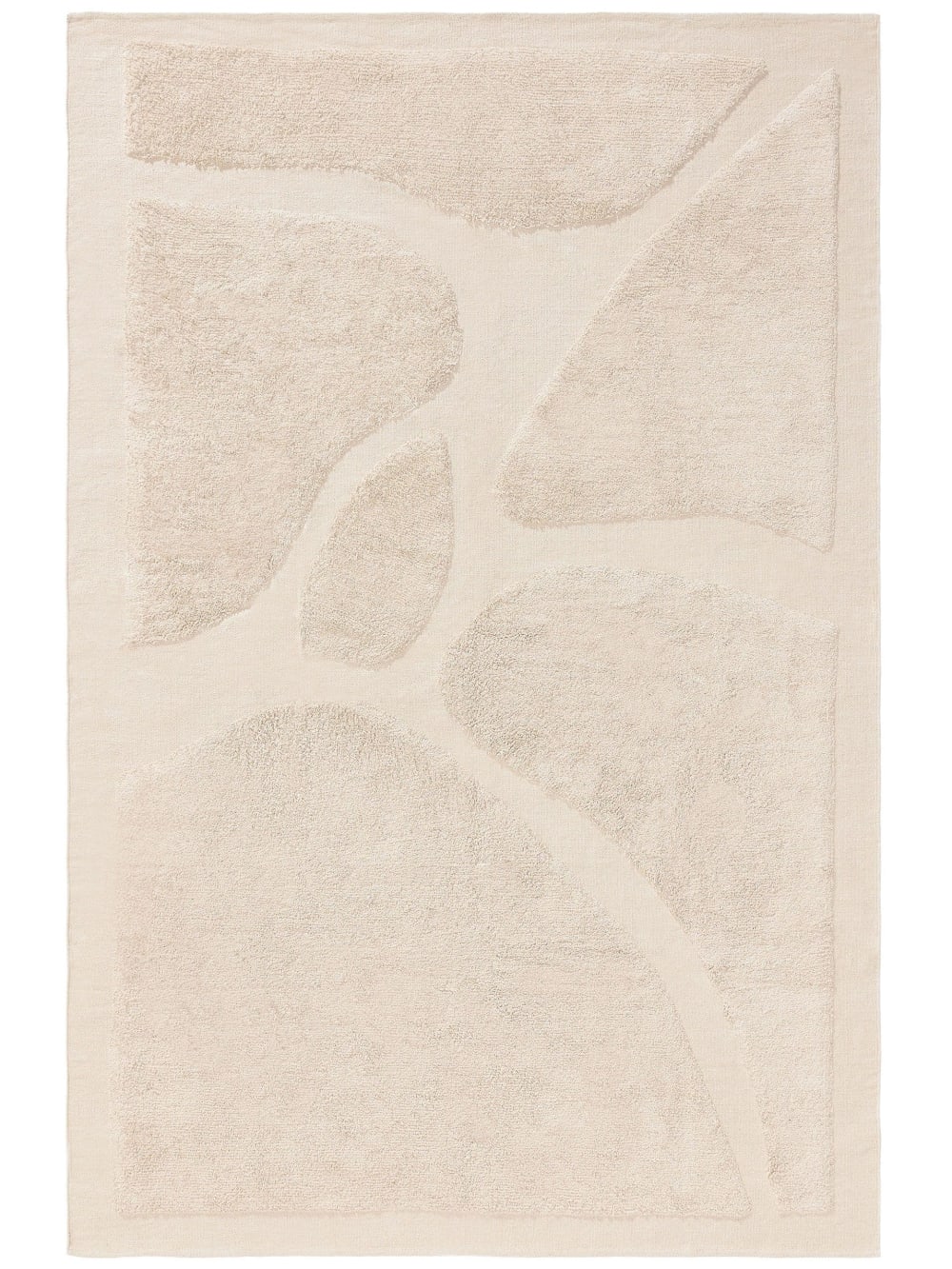 Tapis en coton beige - 120x170