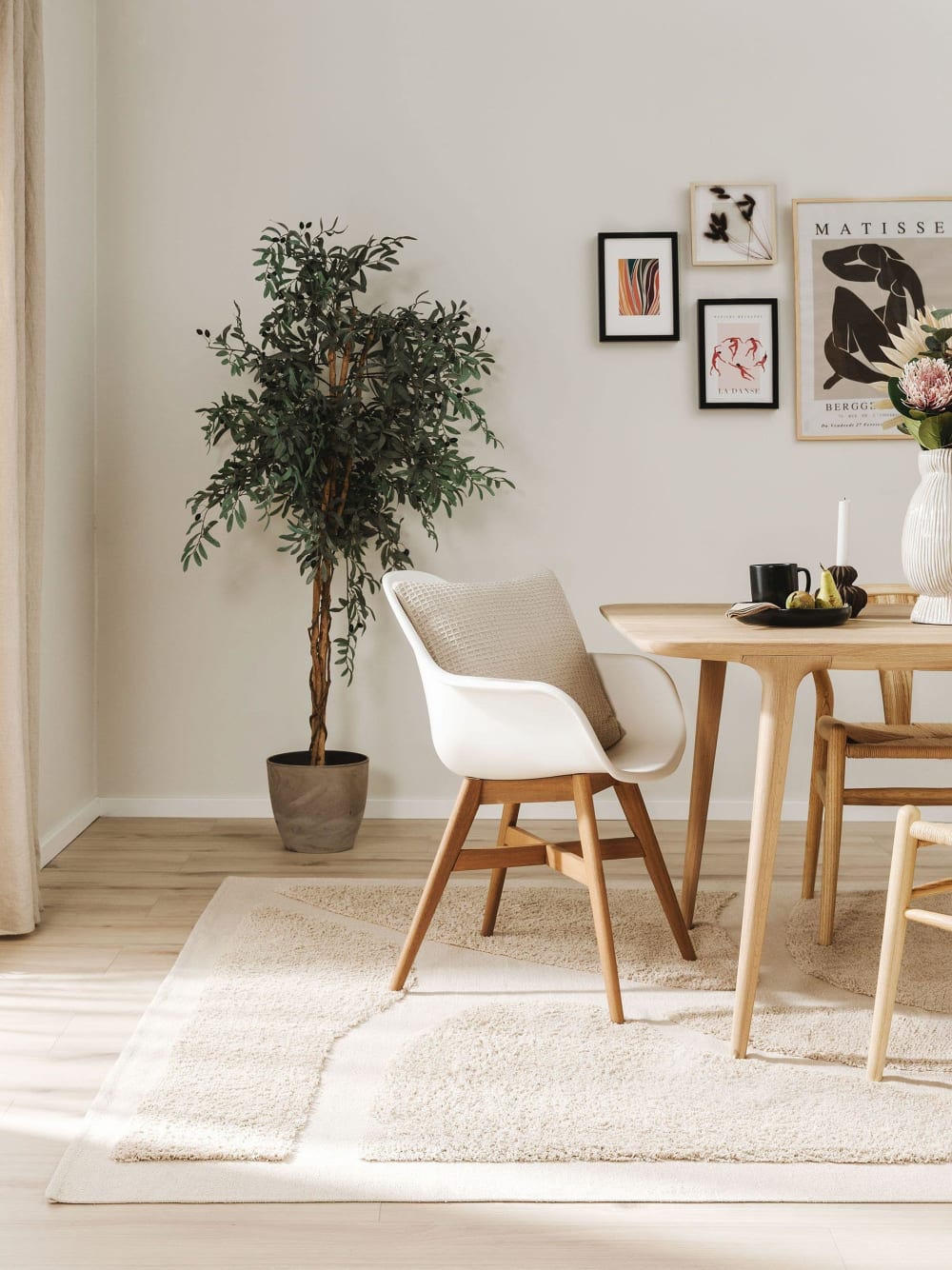 Tapis en coton beige 120x170 — vue 3