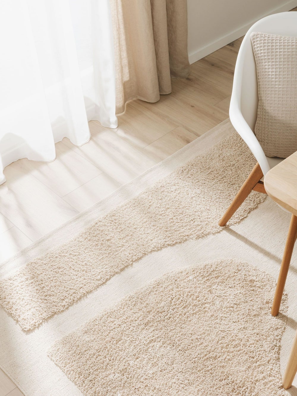 Tapis en coton beige 120x170 — vue 4