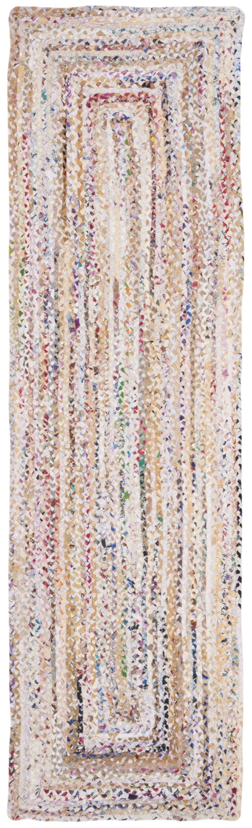Tapis cotton ivoire/multicolore 76 x 122 cm