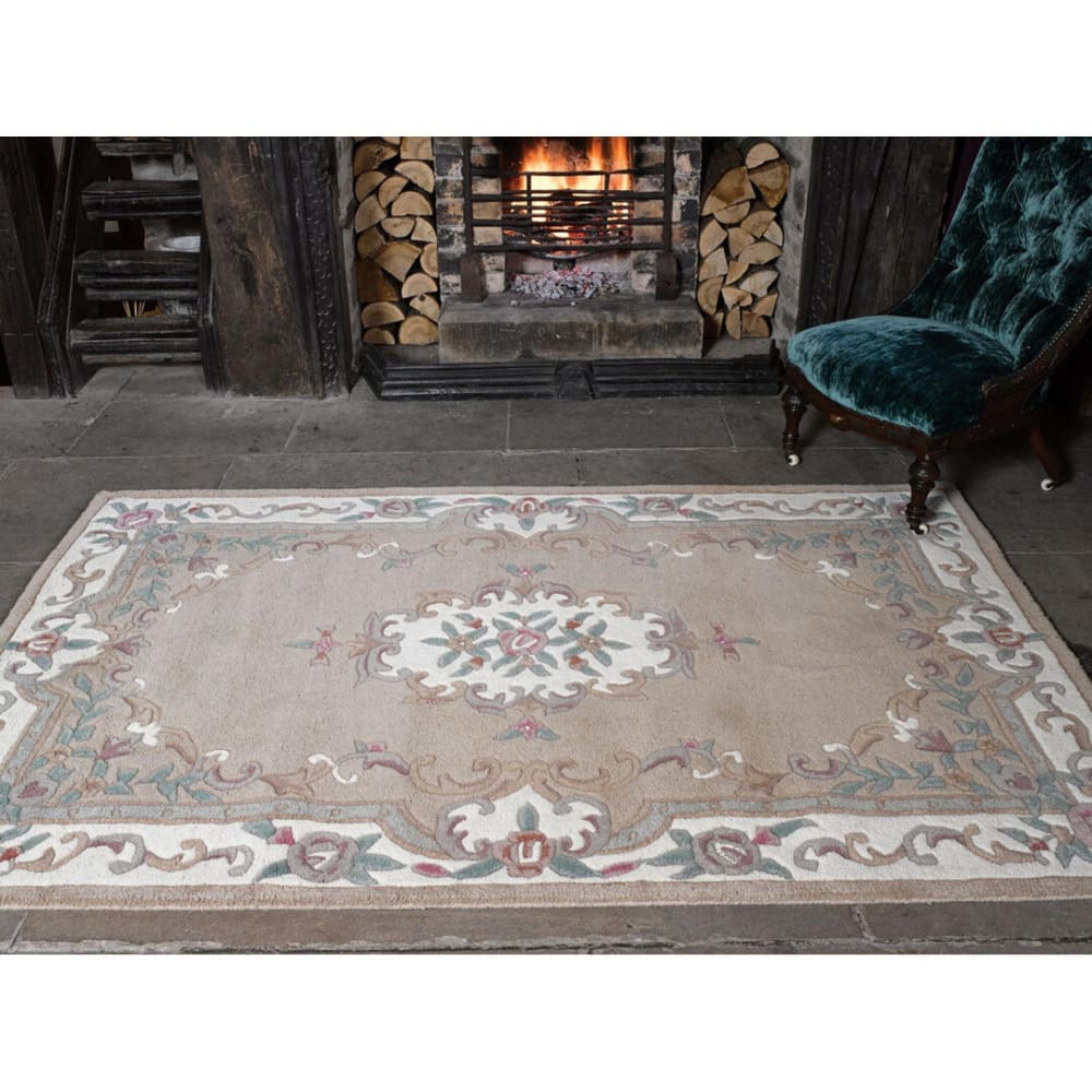 Tapis en laine beige 120x180cm — vue 3