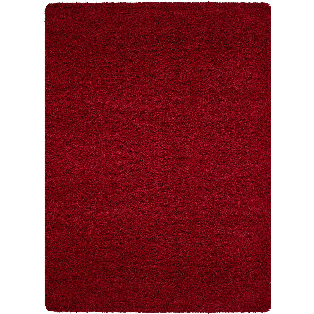 SHAGGY - Tapis Uni à poils longs - Rouge 120 x 170 cm