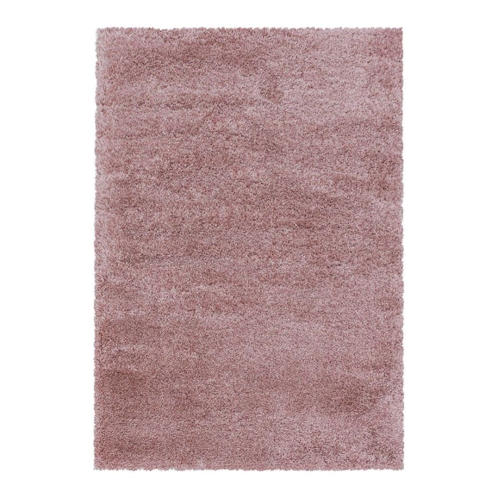 Tapis uni design en polyester rose 120x170