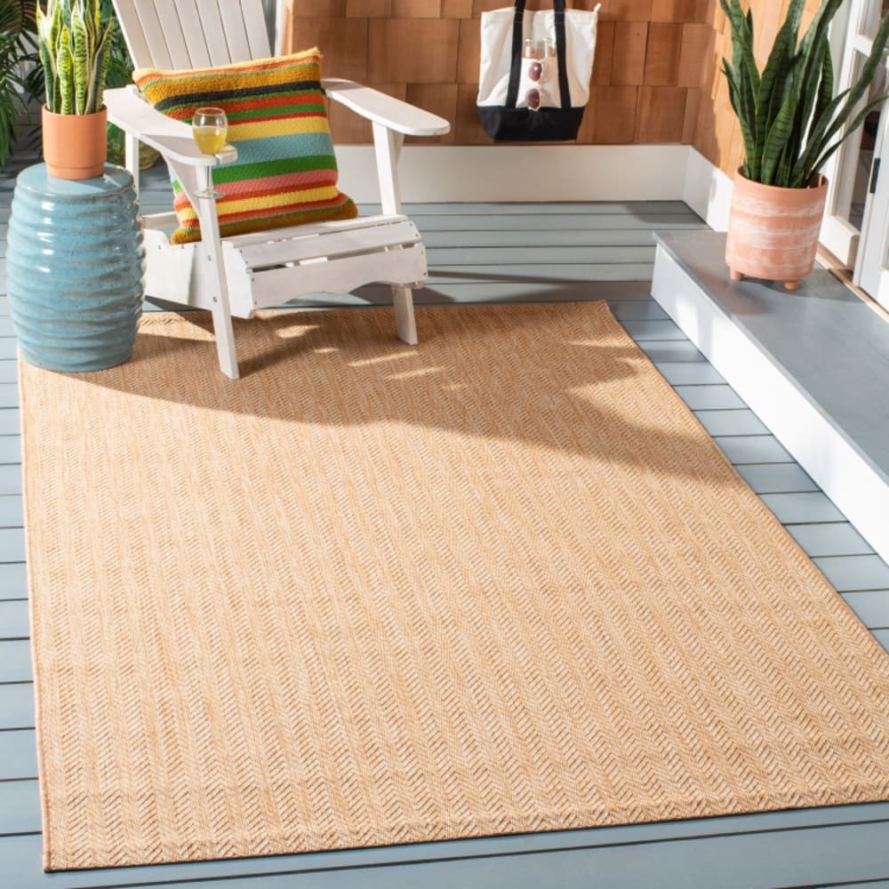 Tapis contemporain en polypropylène beige, 122 x 170 cm — vue 3