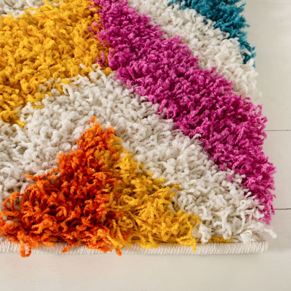 Tapis en polypropylène blanc/multicolore, 122 x 183 cm — vue 4