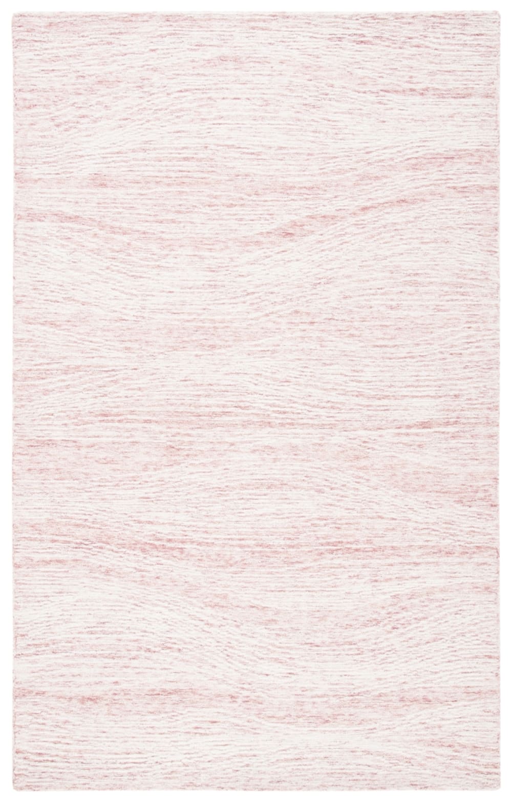 Tapis moderne contemporain en laine rose/blanc, 122 x 183 cm