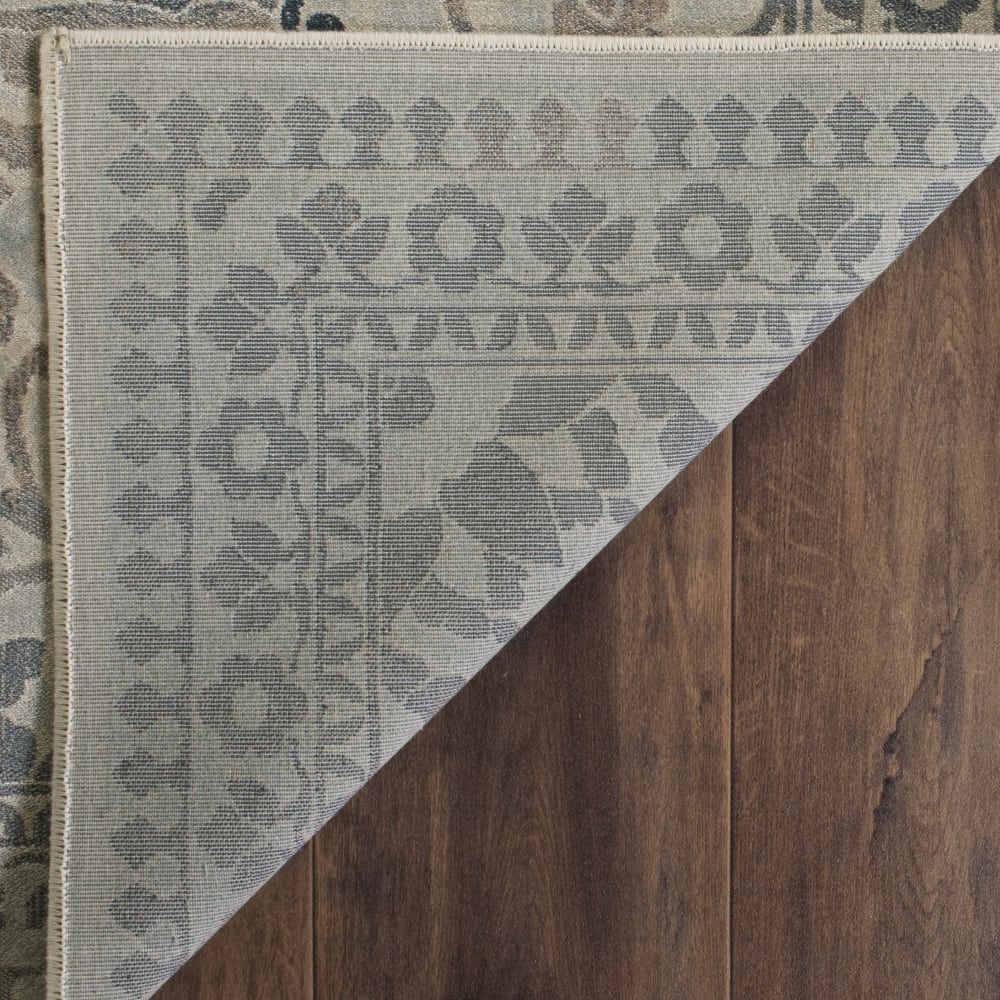 Tapis traditionnel en viscose beige/bleu, 122 x 170 cm — vue 4
