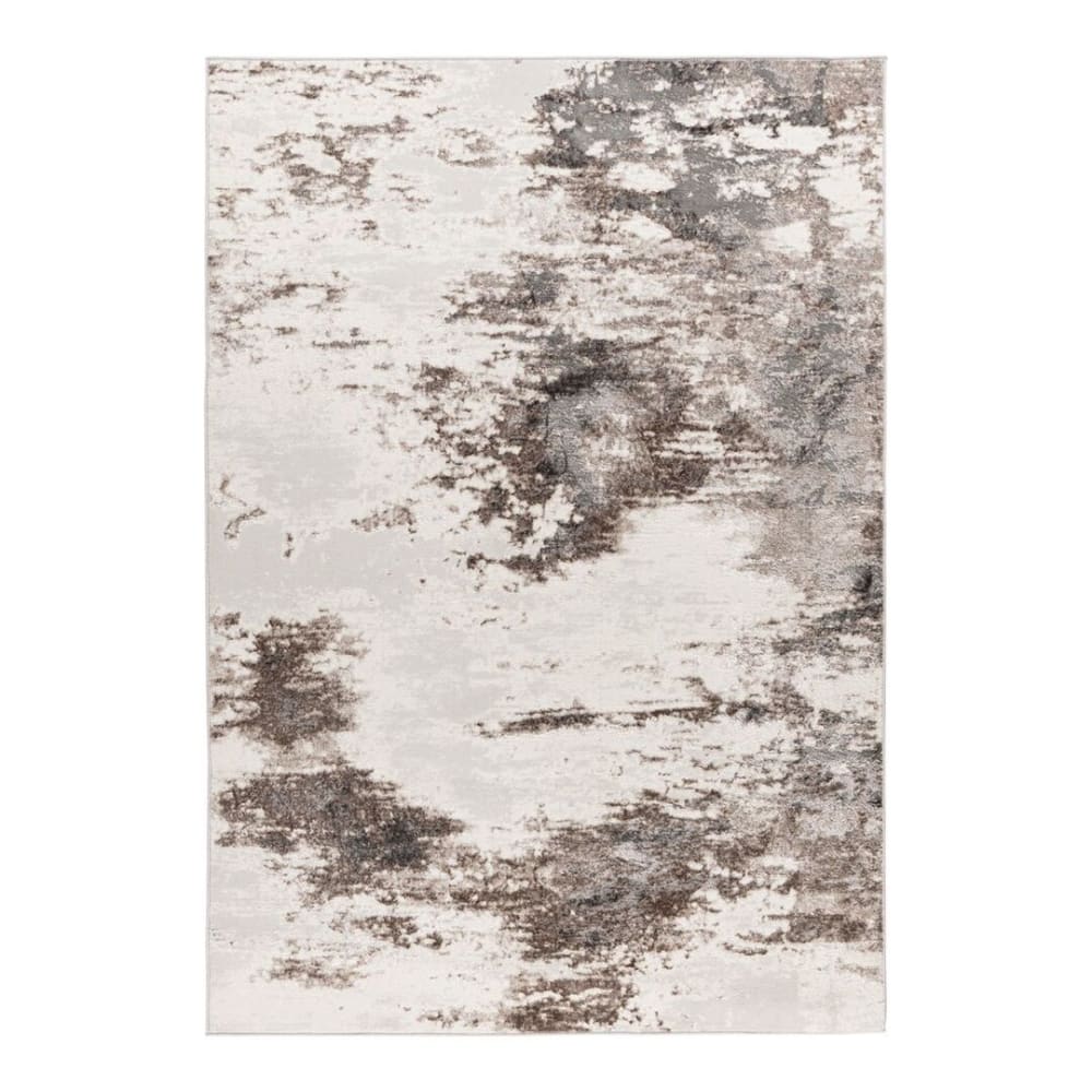 Tapis rayé vintage en polyester gris 120x170