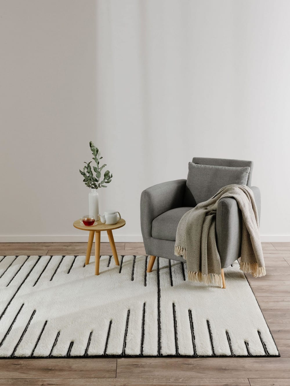 Tapis crème/gris 120x170 — vue 3