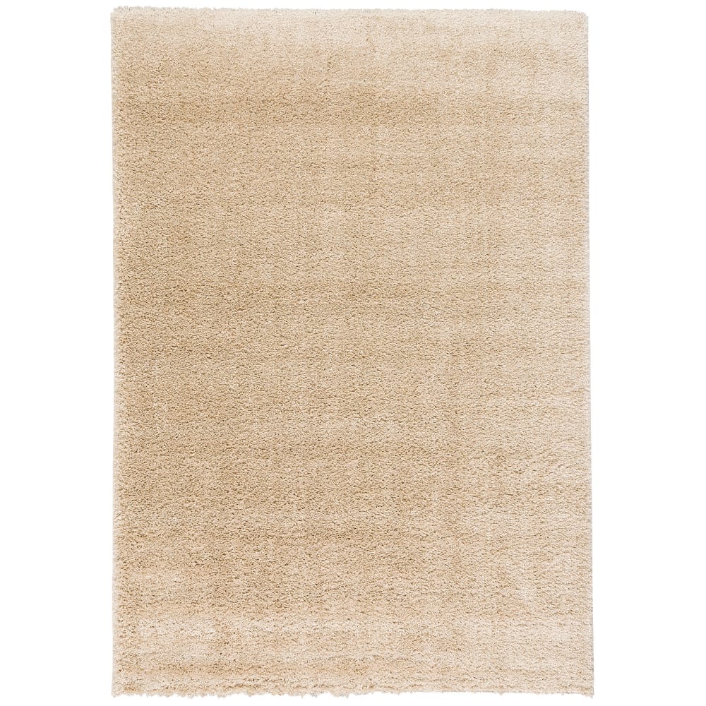 Tapis shaggy uni beige 120x170 cm