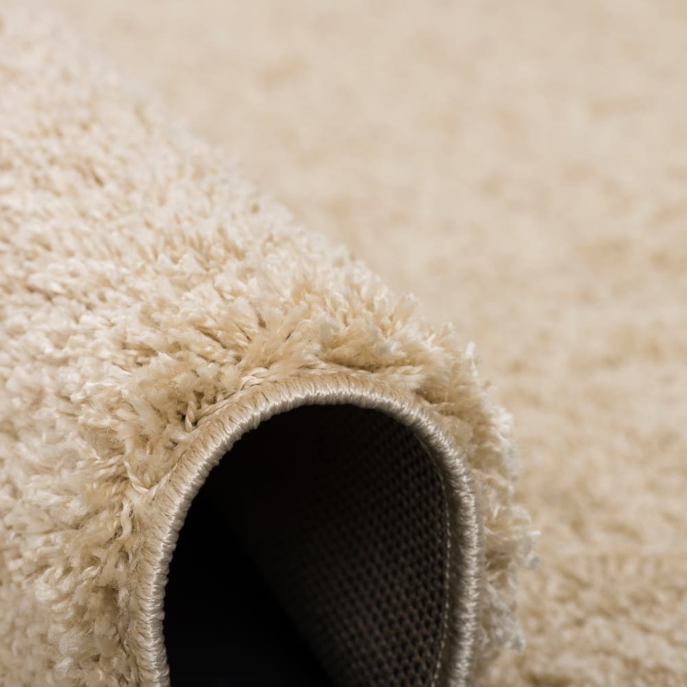 Tapis shaggy uni beige 120x170 cm — vue 4