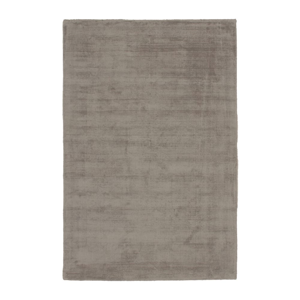 Tapis uni contemporaine en viscose taupe 120x170