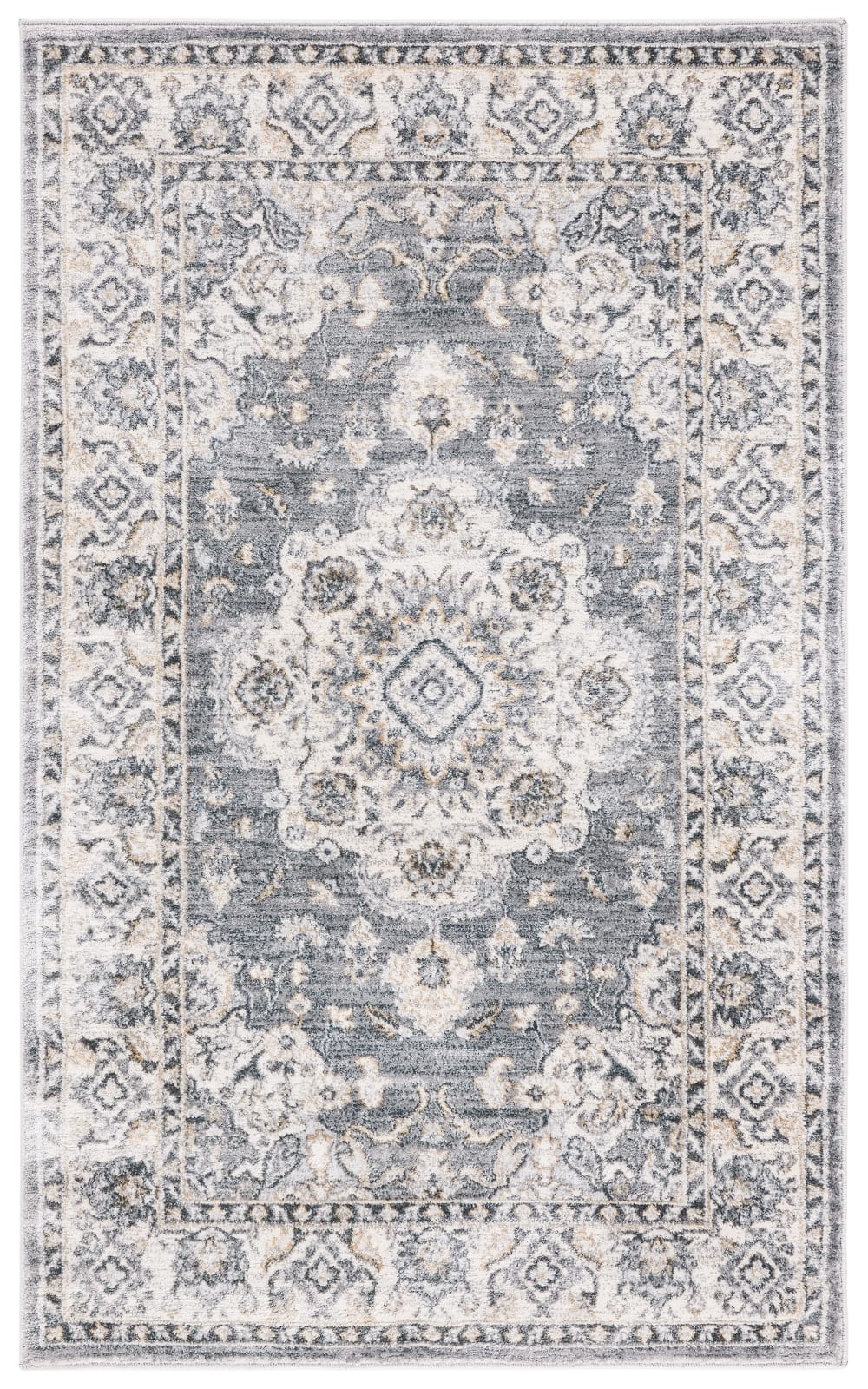 Tapis de transition en polypropylène gris, 122 x 183 cm