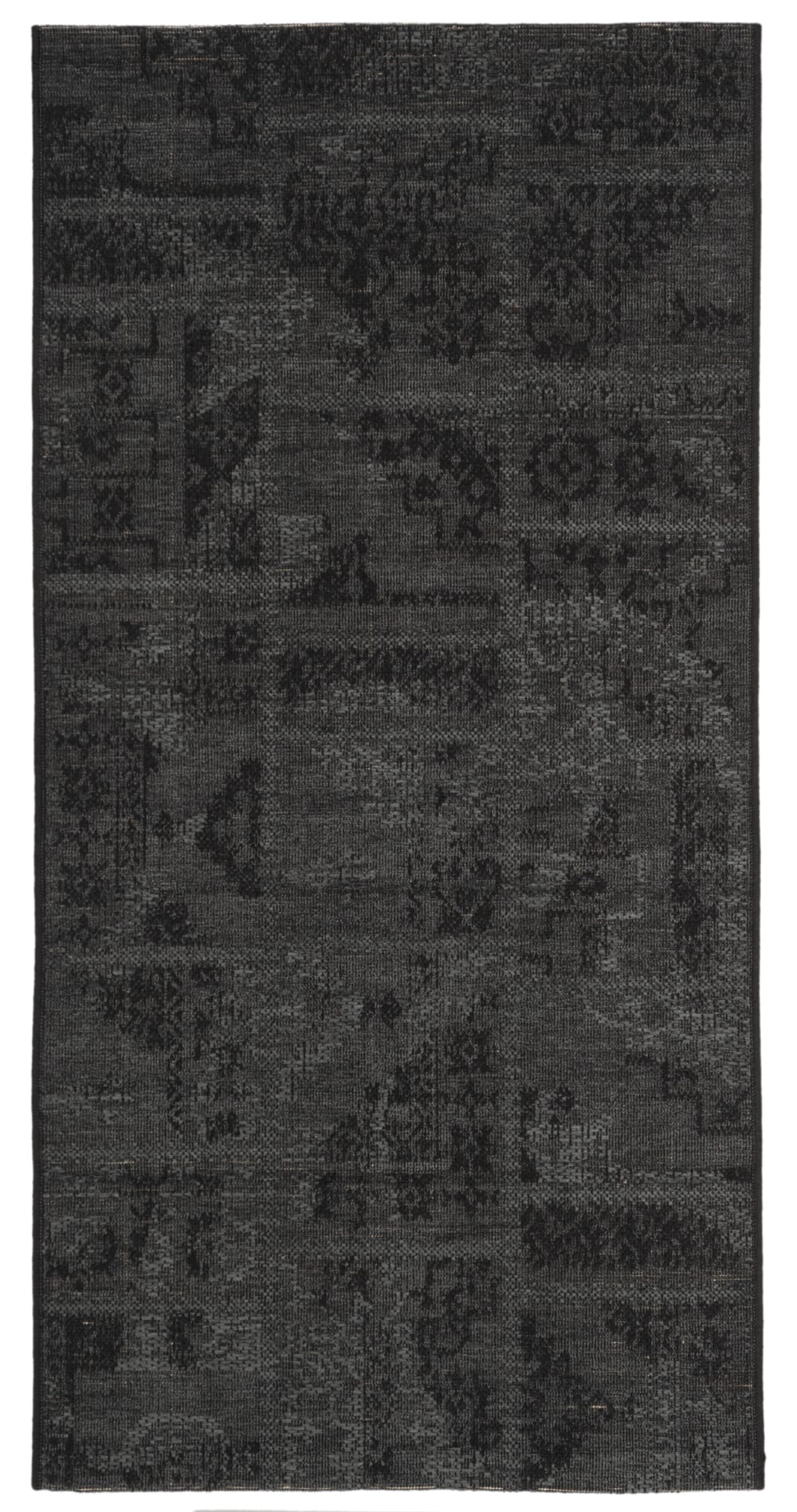 Tapis traditionnel en polypropylène noir/gris, 122 x 183 cm