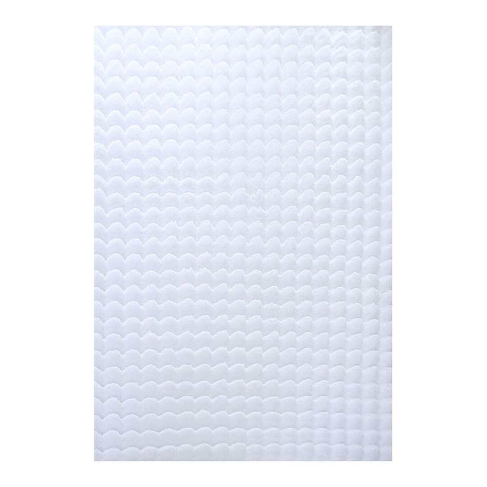 Tapis uni design en polyester blanc 120x170