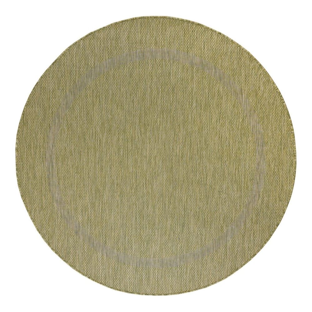 Tapis contemporaine en polypropylène vert Ø 120