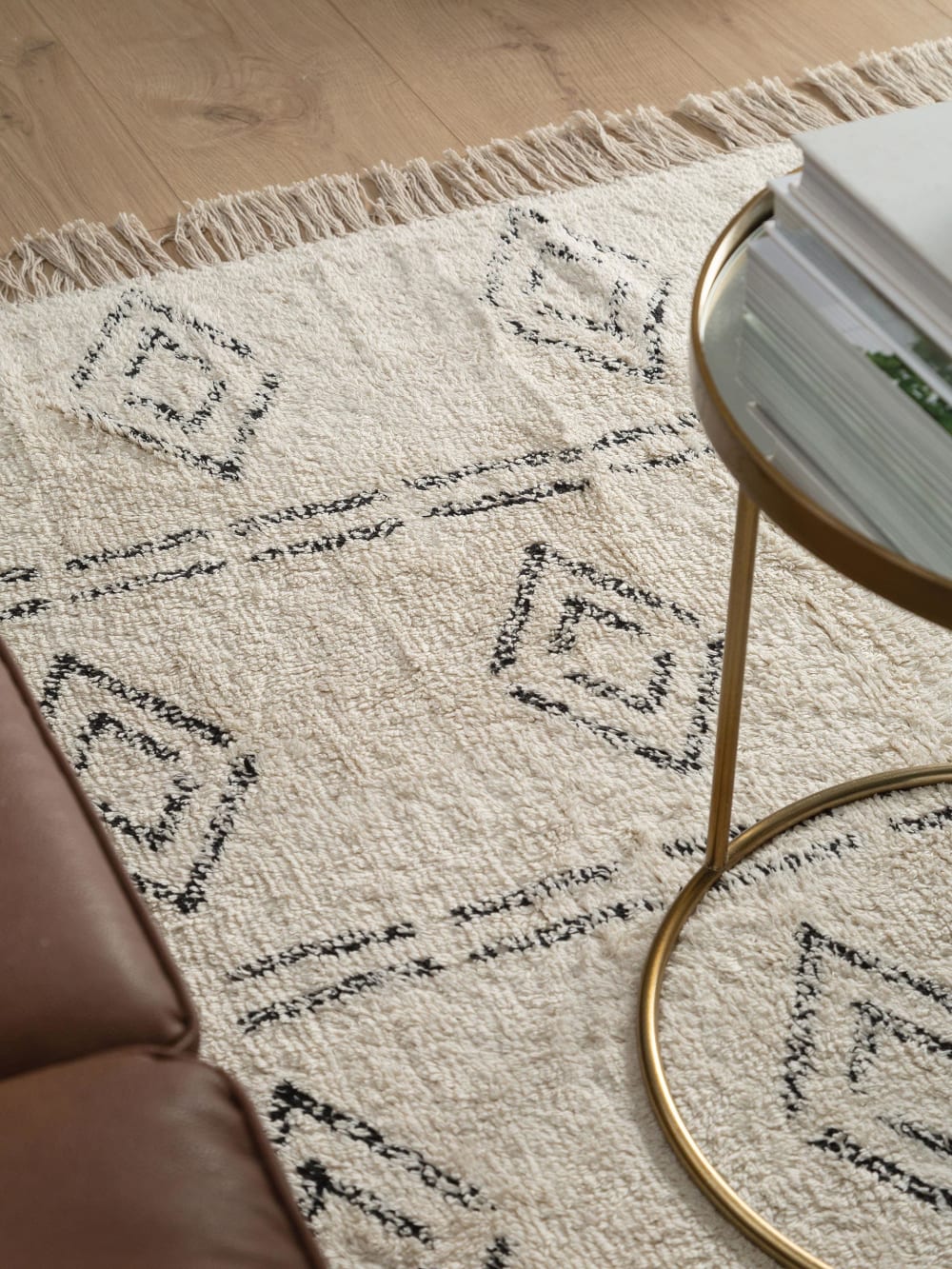 Tapis en coton lavable crème 120x170 — vue 4