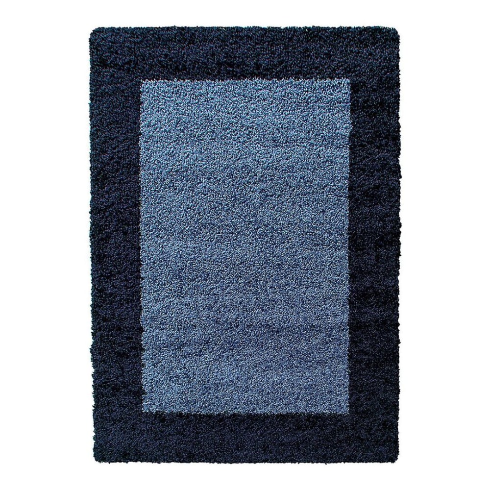 Tapis  contemporaine en polypropylène bleu marine 120x170
