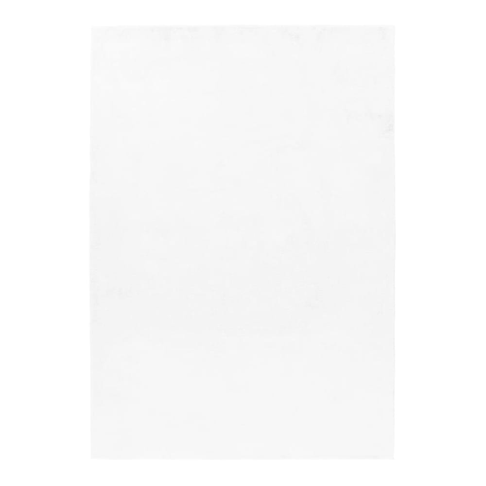 Tapis uni design en polyester blanc 120x170