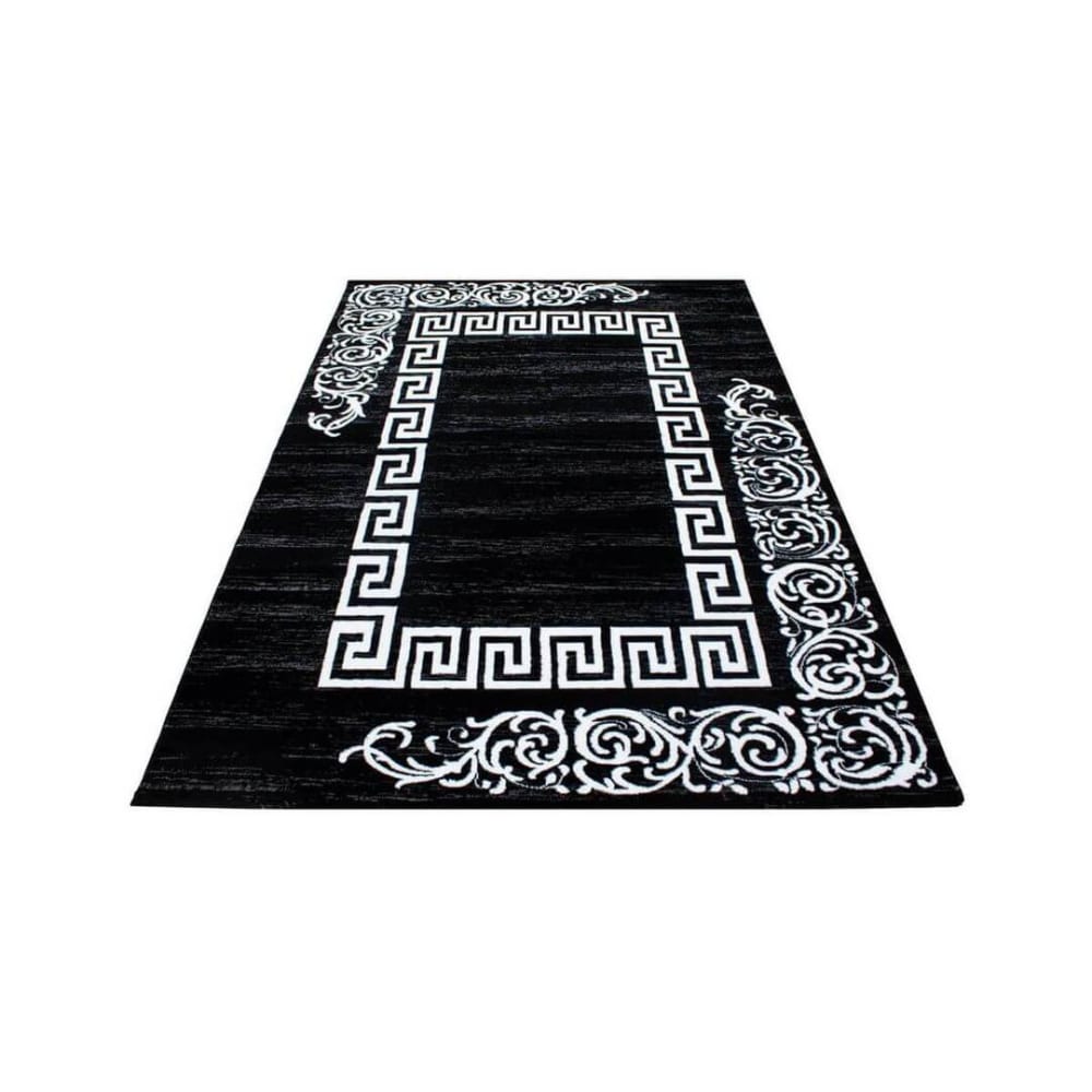 Tapis  baroque en polypropylène noir 120x170