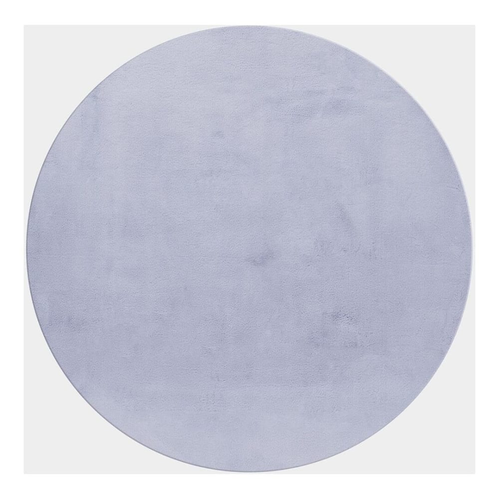 Tapis uni design en polyester argenté Ø 120