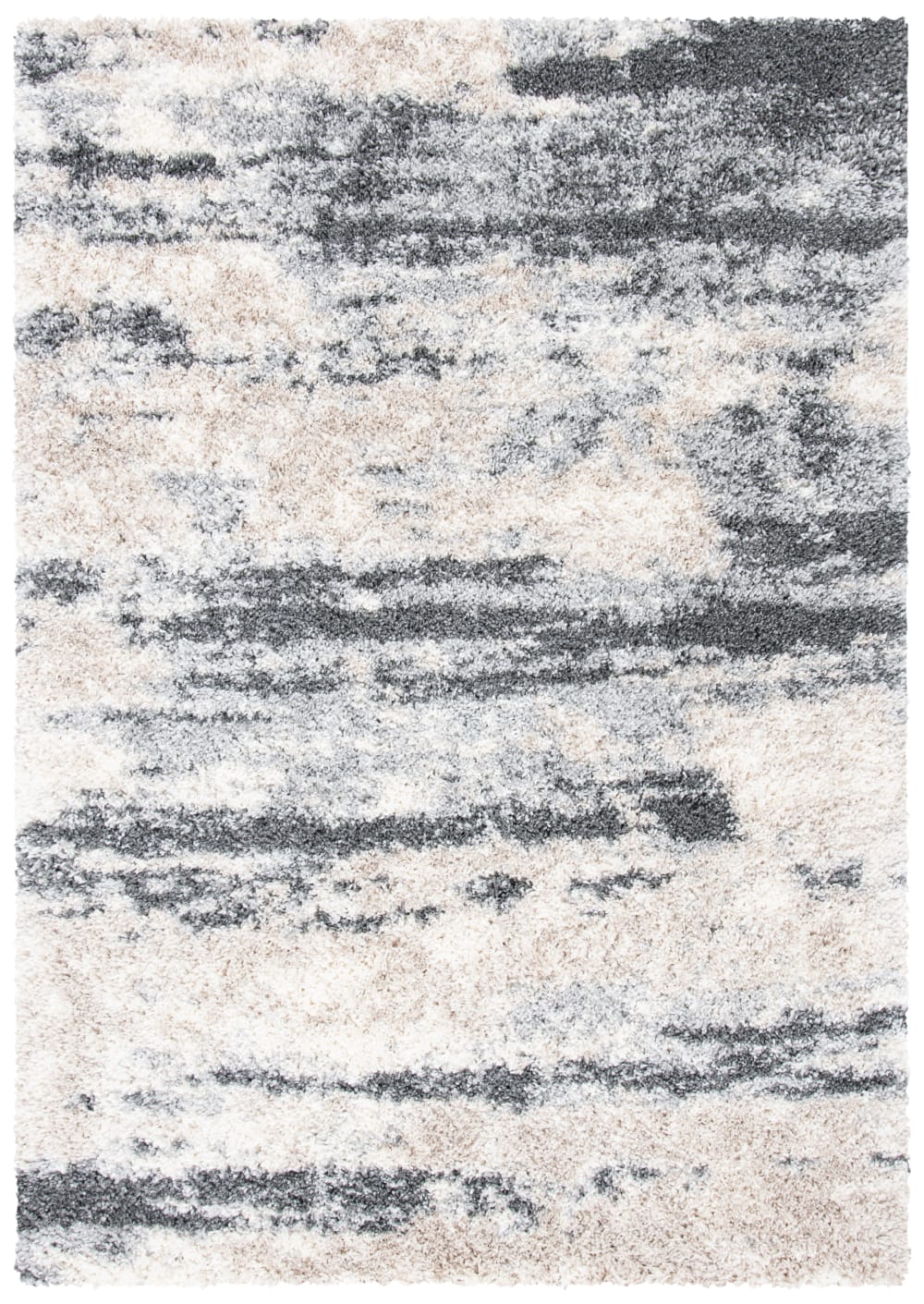 Tapis en polypropylène gris/blanc, 122 x 183 cm