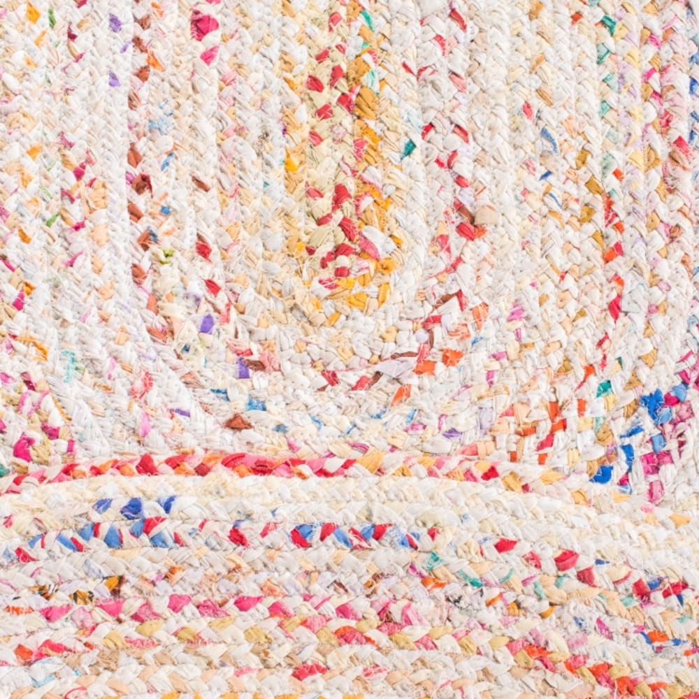 Tapis bohème en coton blanc/multicolore, 122 x 183 cm — vue 4