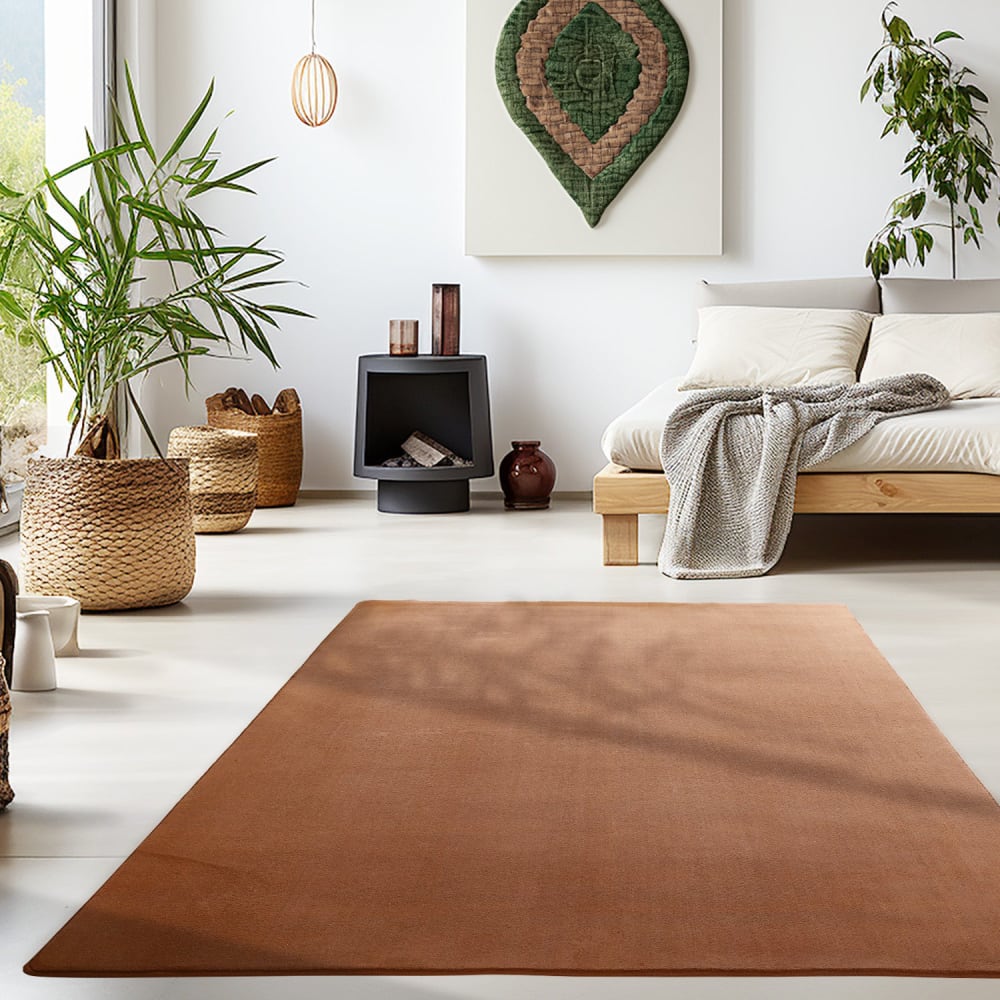 Tapis lavable en microfibre douce - marron 120x170cm — vue 3