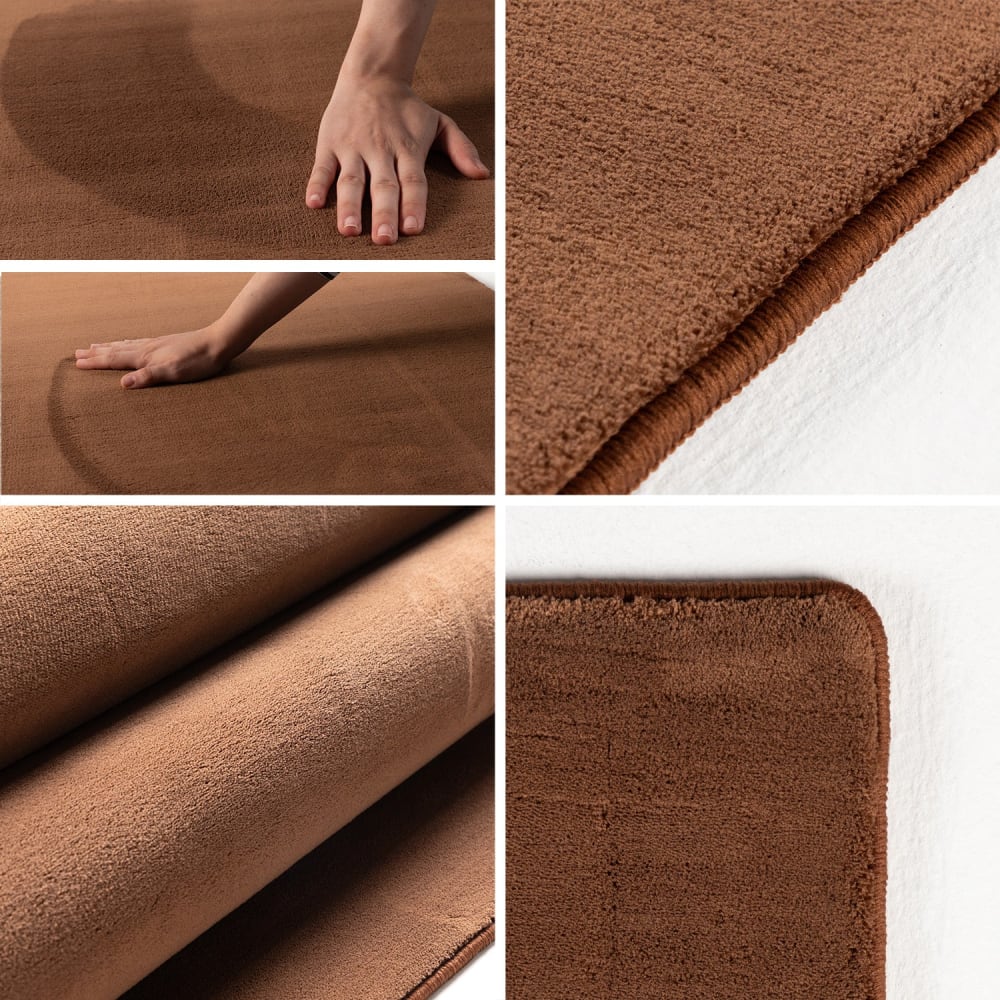Tapis lavable en microfibre douce - marron 120x170cm — vue 4